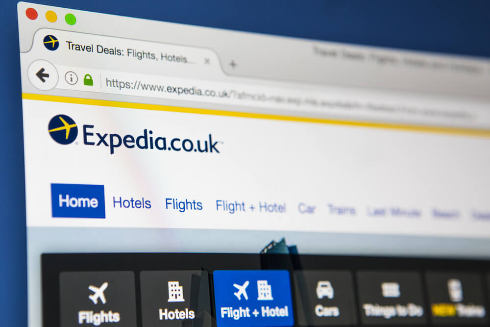 home de la web de expedia